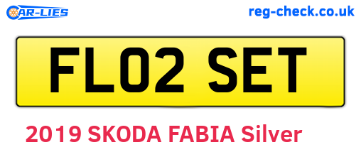 FL02SET are the vehicle registration plates.