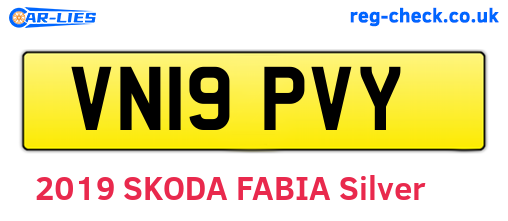 VN19PVY are the vehicle registration plates.
