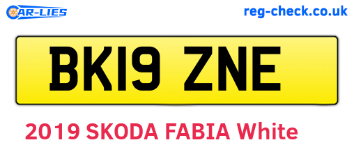 BK19ZNE are the vehicle registration plates.