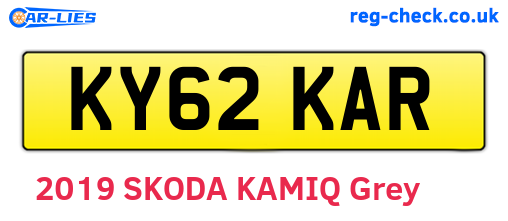 KY62KAR are the vehicle registration plates.