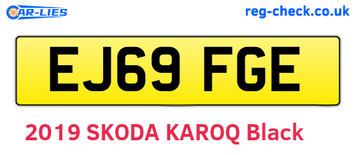 EJ69FGE are the vehicle registration plates.