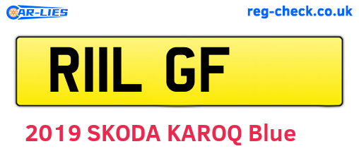 R11LGF are the vehicle registration plates.