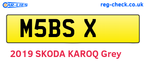 M5BSX are the vehicle registration plates.