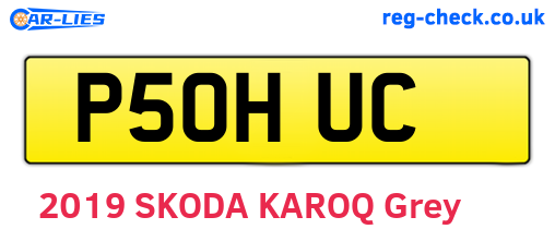 P50HUC are the vehicle registration plates.