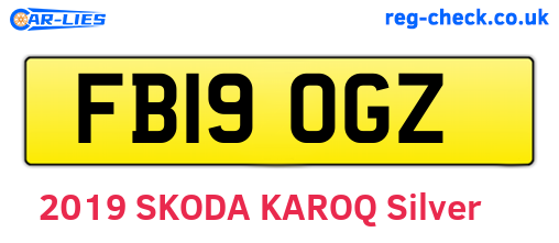 FB19OGZ are the vehicle registration plates.