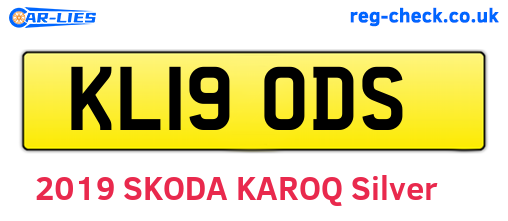 KL19ODS are the vehicle registration plates.