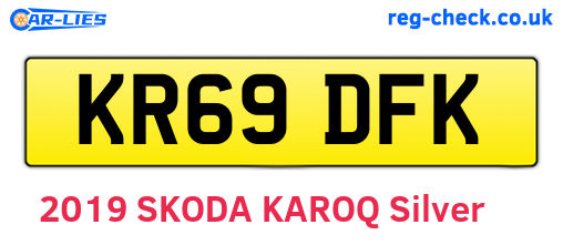 KR69DFK are the vehicle registration plates.