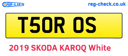 T50ROS are the vehicle registration plates.