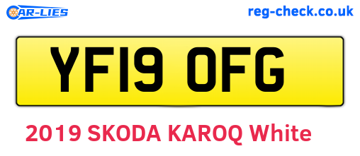 YF19OFG are the vehicle registration plates.