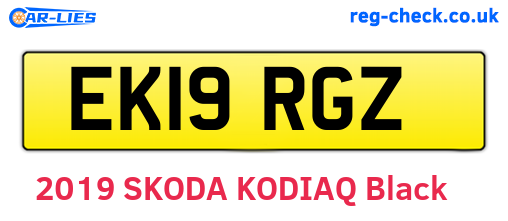 EK19RGZ are the vehicle registration plates.