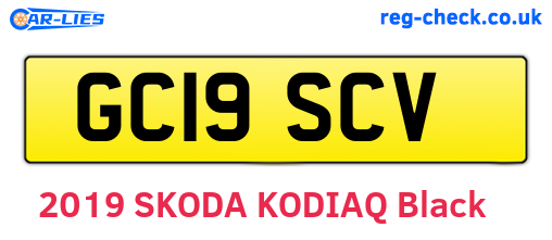 GC19SCV are the vehicle registration plates.
