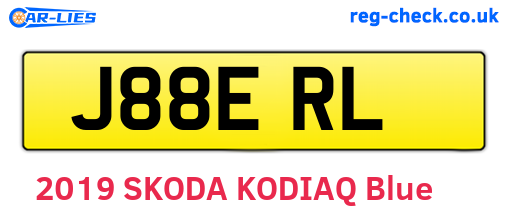 J88ERL are the vehicle registration plates.