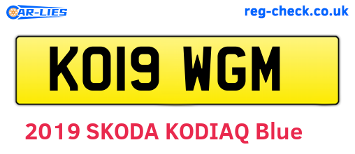 KO19WGM are the vehicle registration plates.