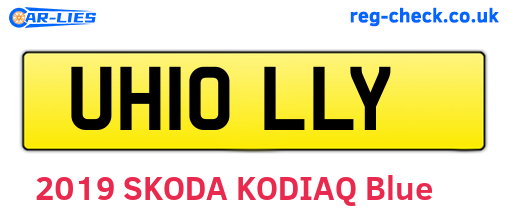 UH10LLY are the vehicle registration plates.