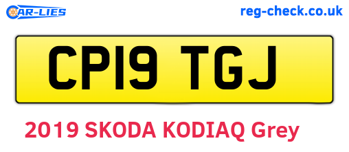CP19TGJ are the vehicle registration plates.