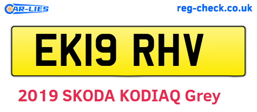 EK19RHV are the vehicle registration plates.