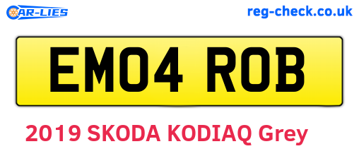 EM04ROB are the vehicle registration plates.