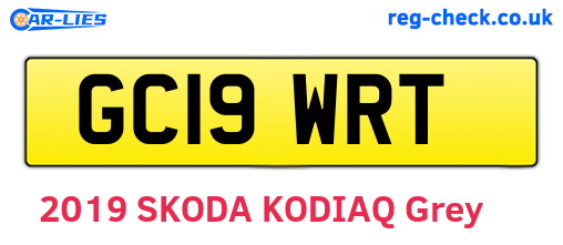 GC19WRT are the vehicle registration plates.