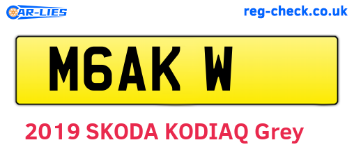 M6AKW are the vehicle registration plates.
