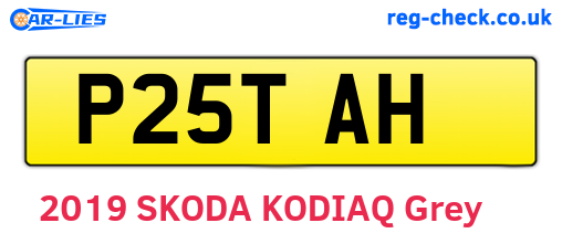 P25TAH are the vehicle registration plates.