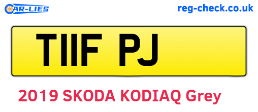 T11FPJ are the vehicle registration plates.