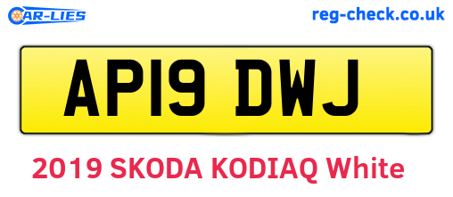 AP19DWJ are the vehicle registration plates.