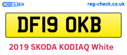 DF19OKB are the vehicle registration plates.