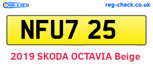 NFU725 are the vehicle registration plates.