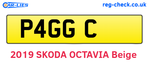 P4GGC are the vehicle registration plates.