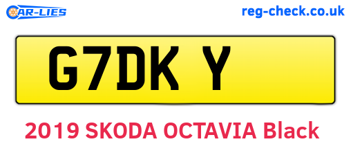 G7DKY are the vehicle registration plates.
