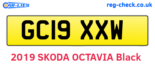 GC19XXW are the vehicle registration plates.