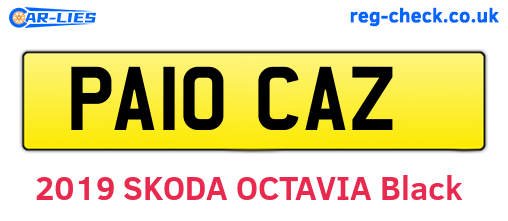 PA10CAZ are the vehicle registration plates.