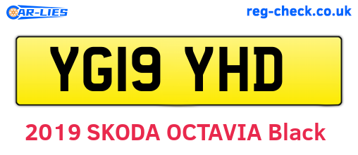 YG19YHD are the vehicle registration plates.