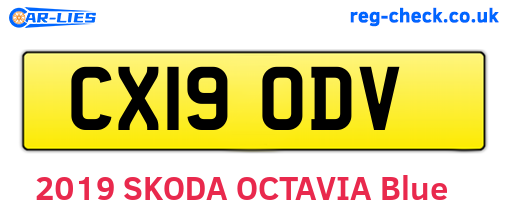 CX19ODV are the vehicle registration plates.