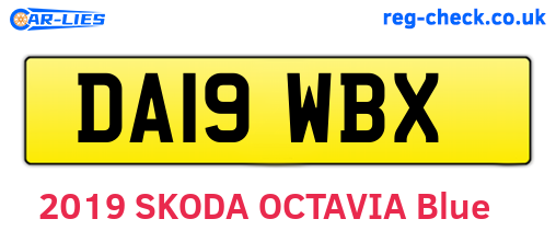 DA19WBX are the vehicle registration plates.