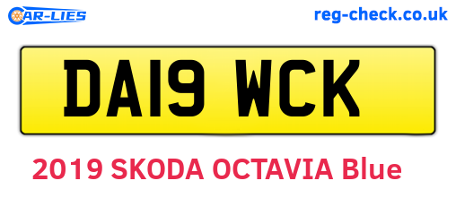 DA19WCK are the vehicle registration plates.