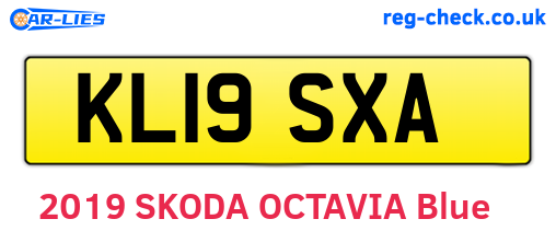 KL19SXA are the vehicle registration plates.