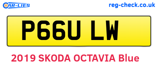 P66ULW are the vehicle registration plates.