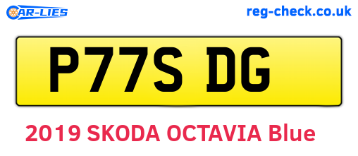 P77SDG are the vehicle registration plates.