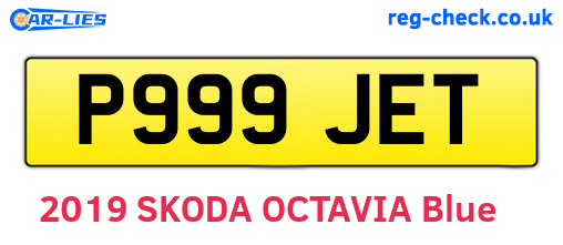 P999JET are the vehicle registration plates.