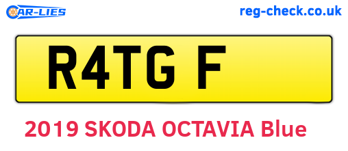 R4TGF are the vehicle registration plates.
