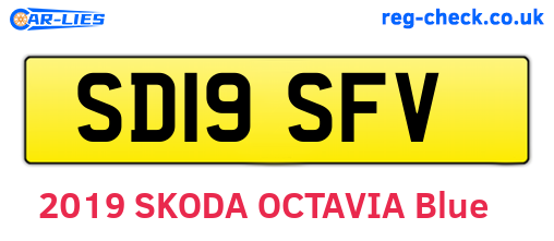 SD19SFV are the vehicle registration plates.
