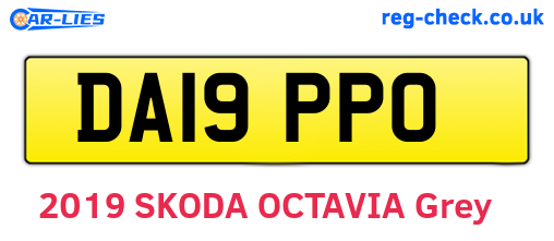 DA19PPO are the vehicle registration plates.
