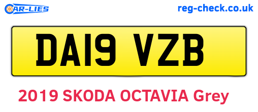 DA19VZB are the vehicle registration plates.