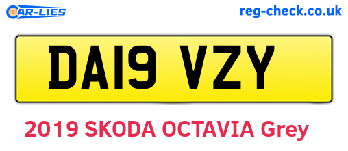 DA19VZY are the vehicle registration plates.