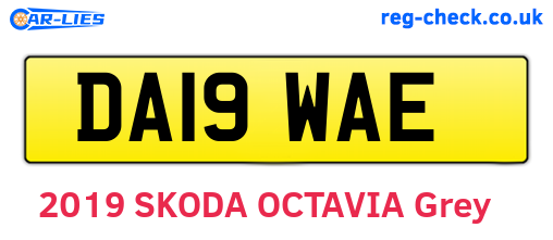DA19WAE are the vehicle registration plates.