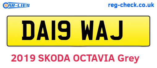 DA19WAJ are the vehicle registration plates.