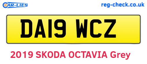 DA19WCZ are the vehicle registration plates.