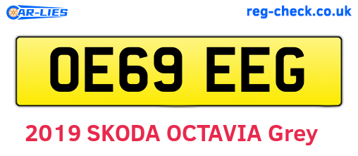OE69EEG are the vehicle registration plates.