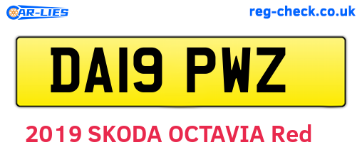 DA19PWZ are the vehicle registration plates.